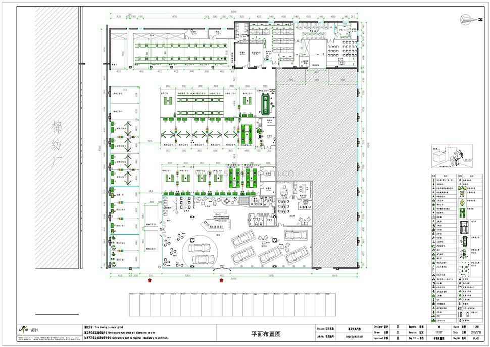 汽修厂车间设计图纸-襄阳天奥-卓一设计