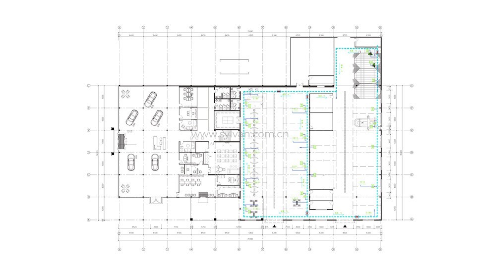 汽修厂车间设计图纸-美国雪佛兰4S店-卓一设计