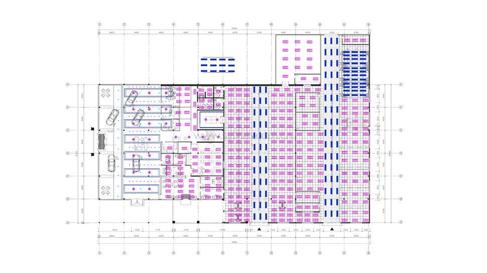 汽修厂车间设计图纸-美国雪佛兰4S店-卓一设计